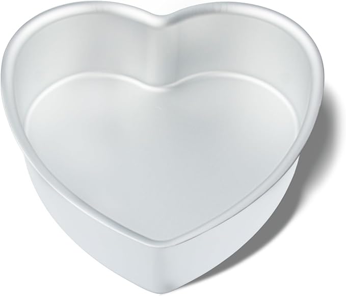 kefyixc 9 Inch Heart Shaped Cake Pan Set of 2, Aluminum,2 Inch Deep, Heat-Resistant Baking Cake Pan for Wedding, Party, Family Occasions, Chocolate, Bread. (9 x 2 Inch,Set of 2)