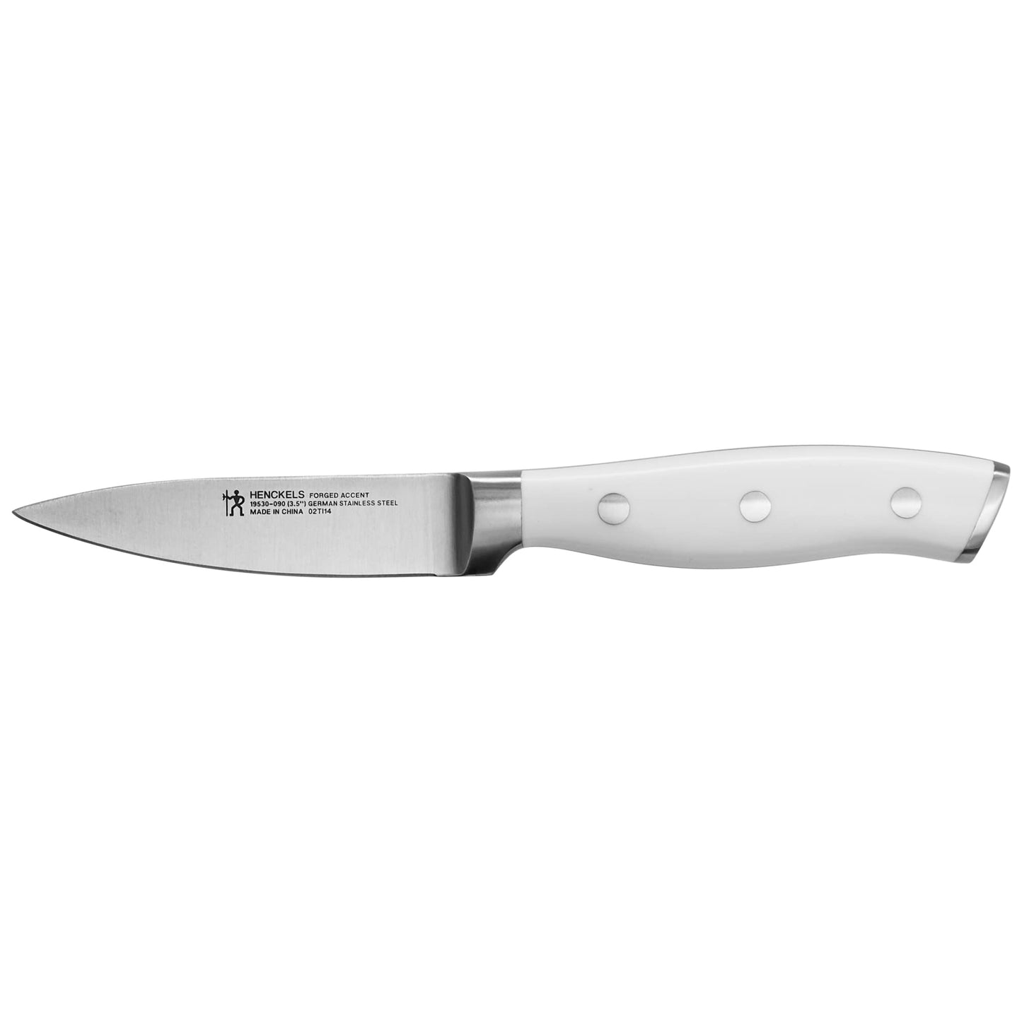 HENCKELS Forged Accent Razor-Sharp 3.5-inch Paring Knife, White Handle, German Engineered Informed by 100+ Years of Mastery