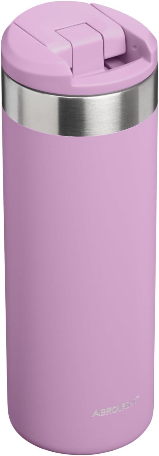 Stanley AeroLight Transit Bottle 16 oz | Locking Drink Through Lid | Leak Resistant Water Bottle or Coffee Travel Mug | Lightweight Insulated Stainless Steel | BPA-Free | Lilac