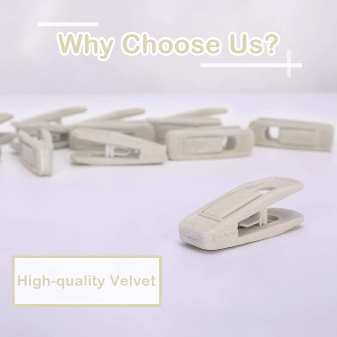 Trgowaul Velvet Hangers Clips, Pants Hangers Velvet Clips, Strong Finger Clips Perfect for Thin Velvet Hangers