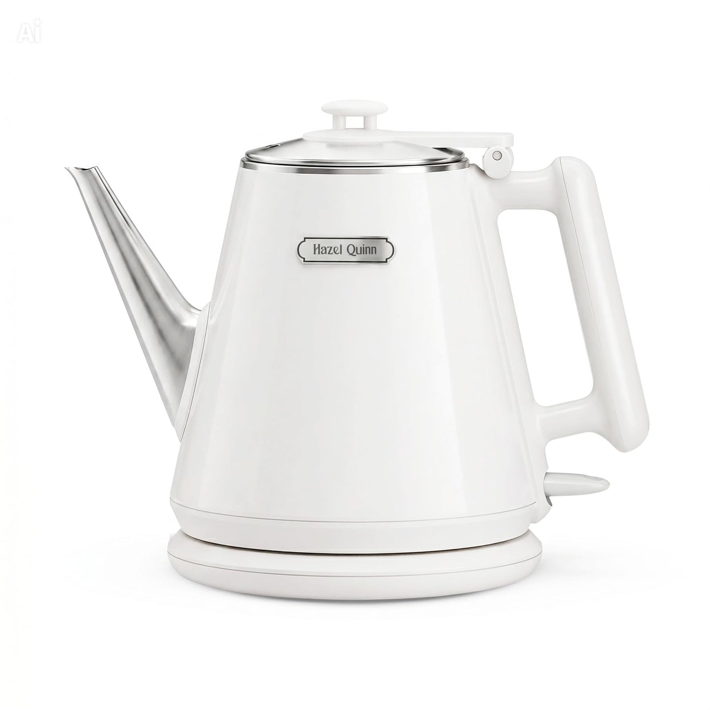 Hazel Quinn Electric Kettle, 1L/34oz Small Tea Kettle - Pearl White