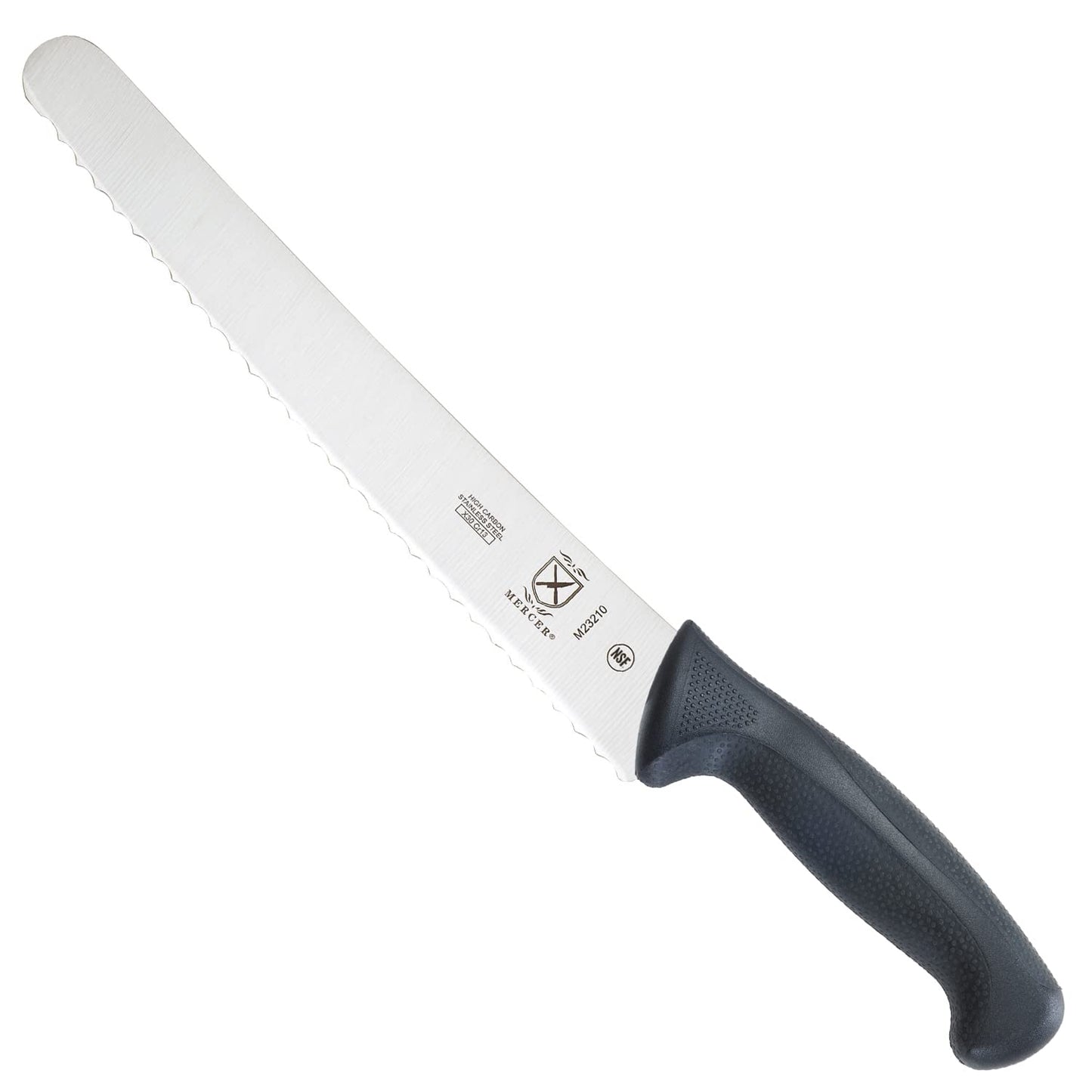 Mercer Culinary M22508 Millennia Black Handle, 8-Inch Wavy Edge, Bread Knife