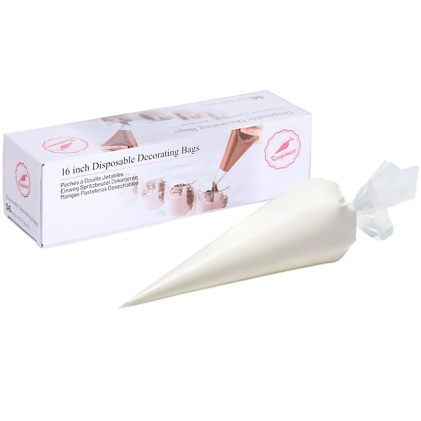 Keenpioneer Piping Bag - Disposable Cake Decorating Bag