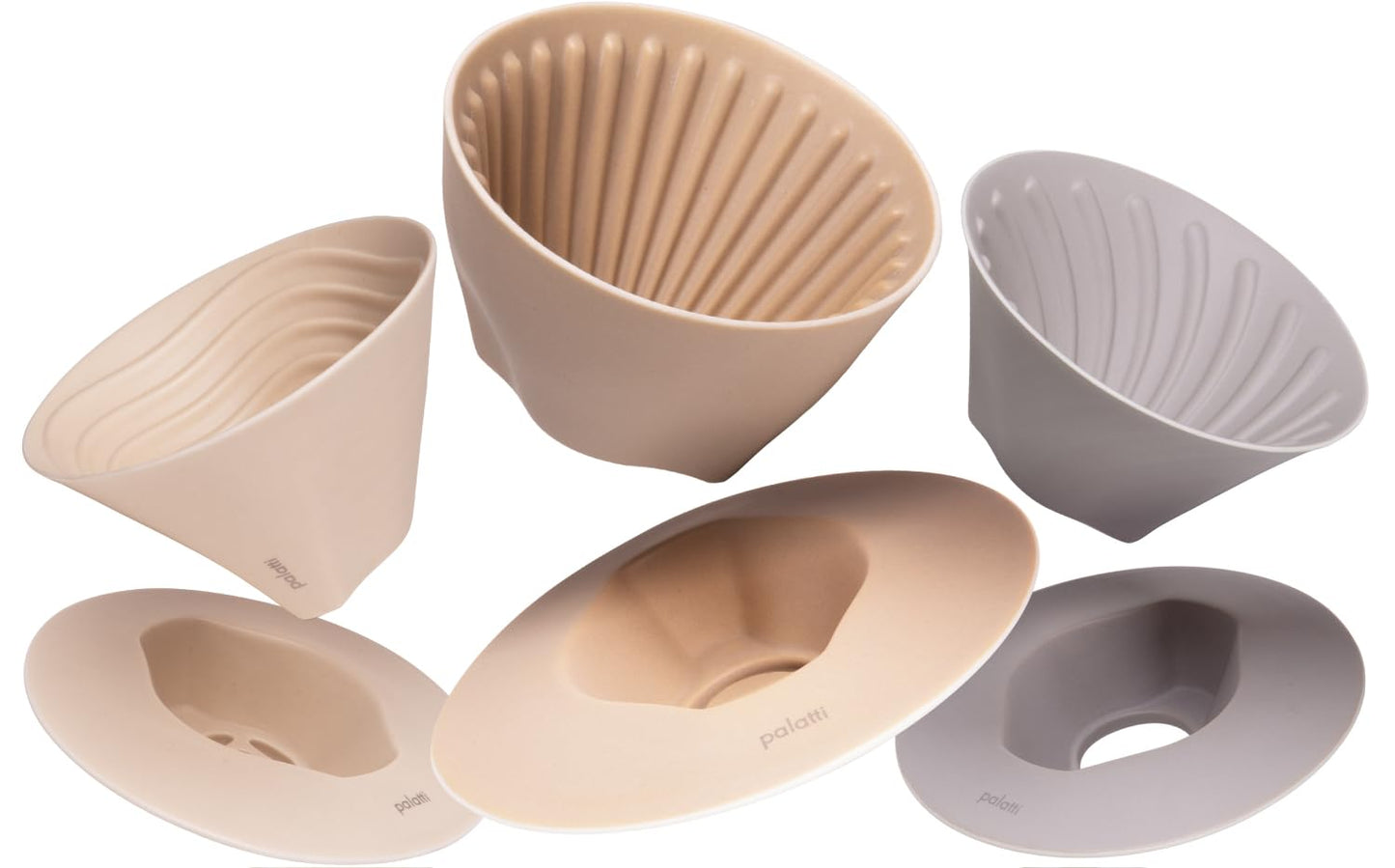 palatti Mist Porcelain Pour Over Coffee Dripper, Ceramic Pour Over Coffee Maker, Adapt to Conical 60 Degree Styles Cone Filters, Faster Flow Rate, Interchangeable Wall and Base, 1-4 cups