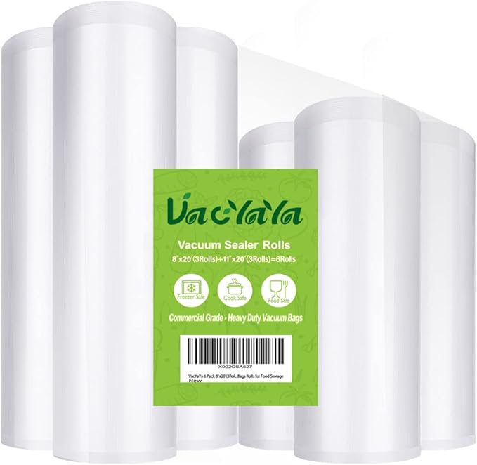 VacYaYa 2Pack Vacuum Sealer Bags Rolls 8"x50' for Food Storage