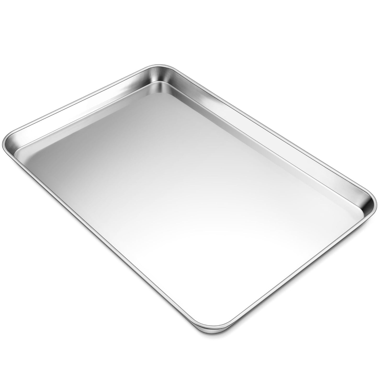P&P CHEF Baking Sheet Pan, Stainless Steel Cookie Sheet, 12.5 Inch & 2 Pcs