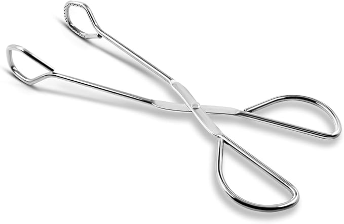 Hiash 9-Inch and 11-Inch Heavy Duty Stainless Steel Kitchen Tongs - Comfortable Ergonomic Grip, Scissor Design, Heat Resistant for BBQ and Cooking