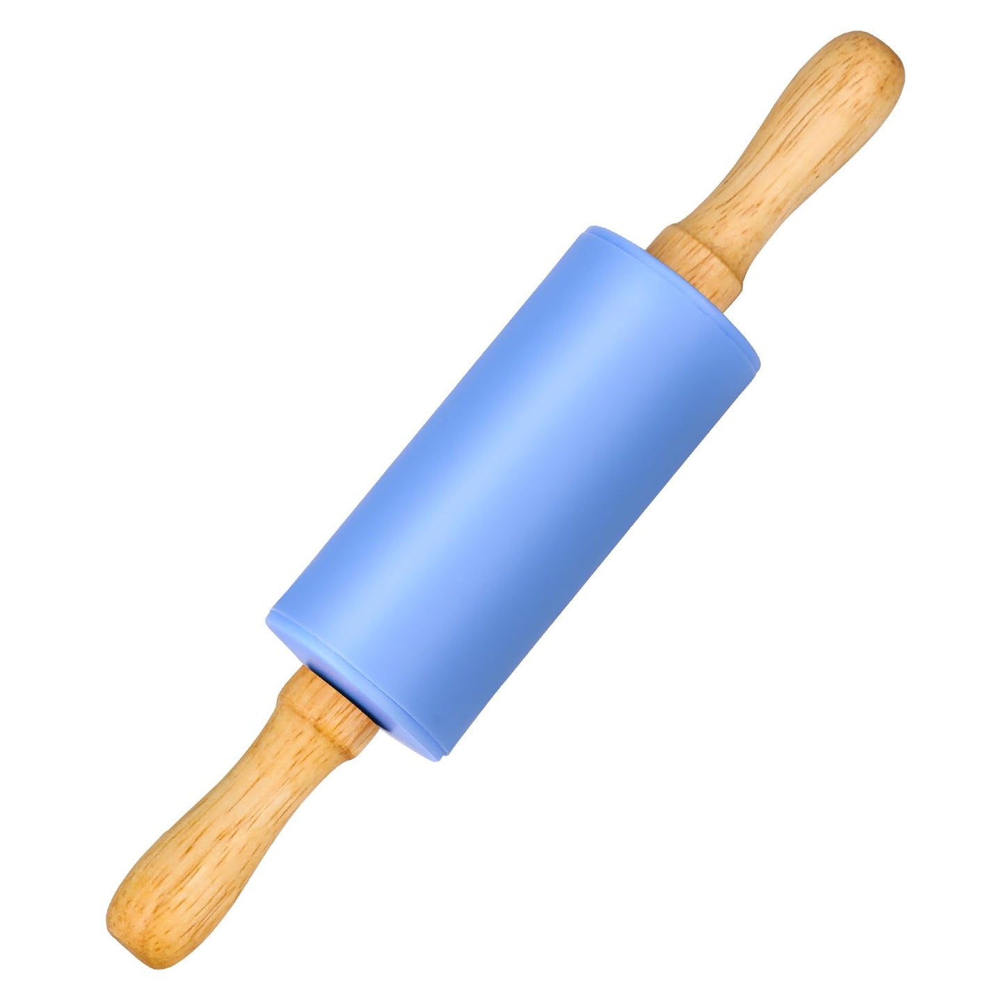 Honglida Mini Silicone Rolling Pin for Kids, Non-stick Surface Wood Handle, 9 Inch 2 Pack