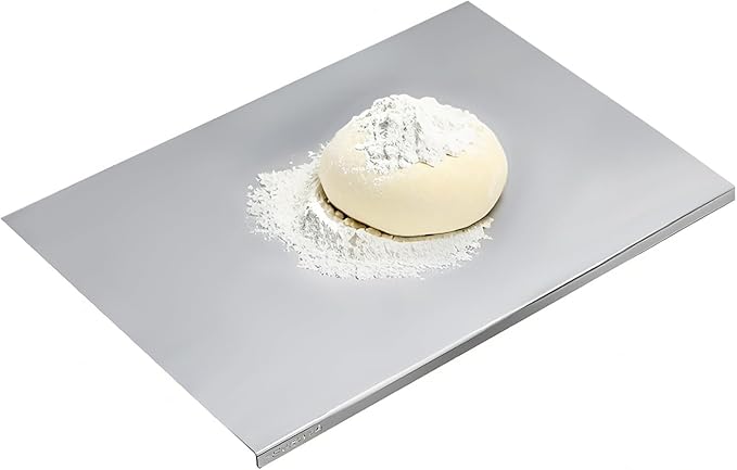 304 Stainless Steel Cutting Board – Stainless Steel Kitchen Chopping Boards Non-Slip, Dishwasher Safe – Ideal for Meat, Vegetables, Fruits, Bread & Baking – Commercial & Home Use (19.6 * 19.6in)