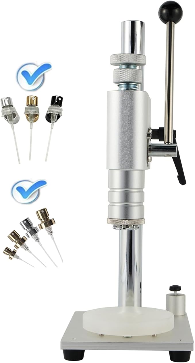 Yoolenatu Manual desktop perfume bottle crimping and capping tool machine, perfume bottle crimper,perfume bottle sealing machine (18mm)
