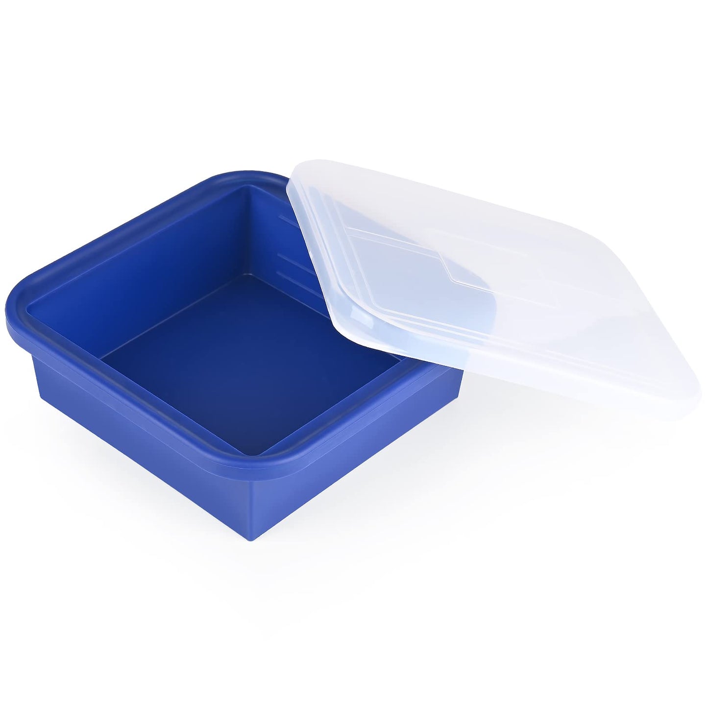Kinggrand Kitchen 2 Cup Silicone Freezer Molds 2 Pack Silicone Freezer Tray with Lid Make 4 Perfect 2-Cup Portions - Easy Release Molds for Food Storage & Freeze Soup, Broth, Stew or Sauce
