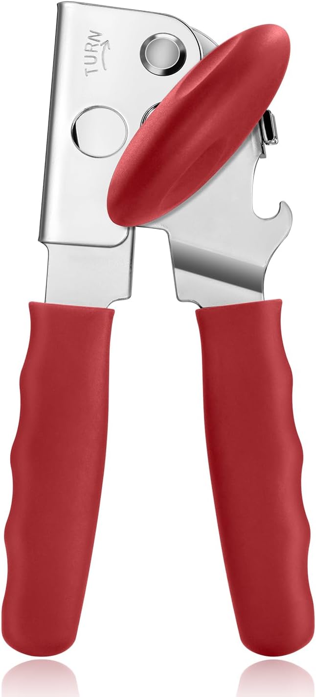 UHIYEE Heavy Duty Hand Can Opener with Comfortable Grip for Seniors, Blue