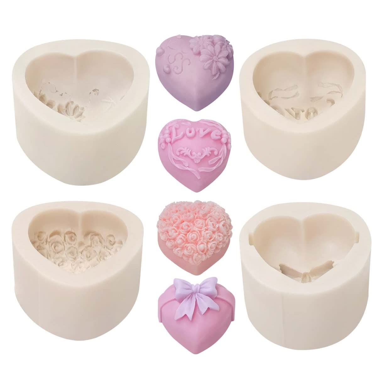 2 Pack Dinosaur Silicone Mold - Resin Candle & Easter Egg Mold - Animal & Cartoon Mold for Home Decoration