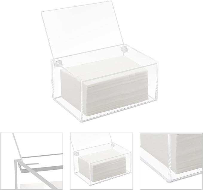 Acrylic Laundry Dryer Sheet Holder, Clear Dryer Sheets Container with Lid for Laundry Room, Clear