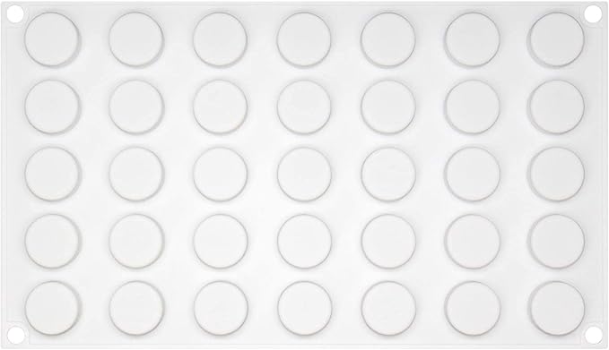 Funshowcase Round Disc Baking Silicone Mold 6-Cavity, 4inch, Circle Epoxy Resin Tray, Chocolate Cake Pie Custard Tart Muffin Sandwiches Eggs Bakeware, Soap Concrete Cement Plaster Pan