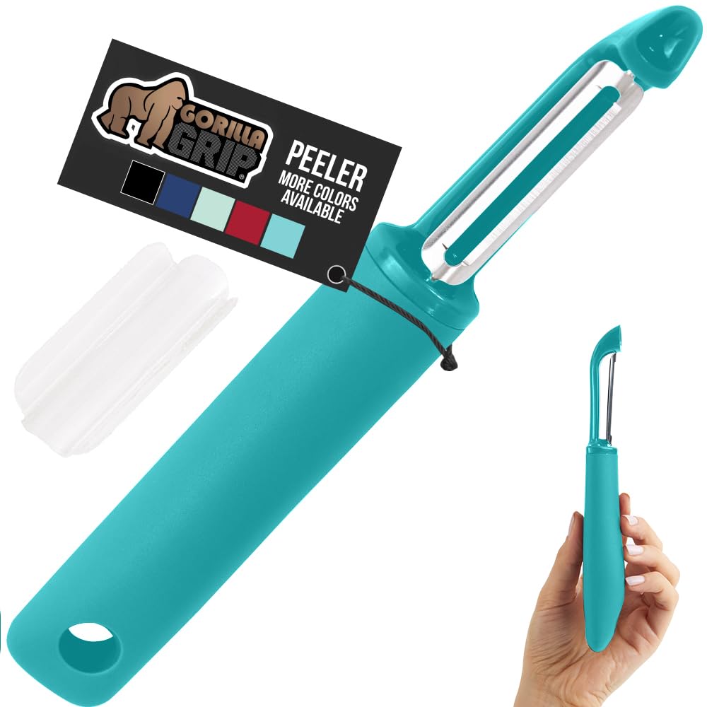 GORILLA GRIP® Patented BPA-Free Vegetable and Potato Peeler, Red
