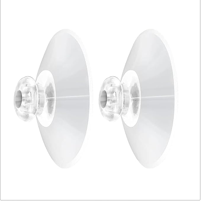 Shower Caddy Connectors Suction Cups for Bathroom, 2 Inch PVC Plastic Heavy Strength Large Clear Sucker Without Hooks, Replacement Suction Cups Compatible with iDesign (4 PCS)