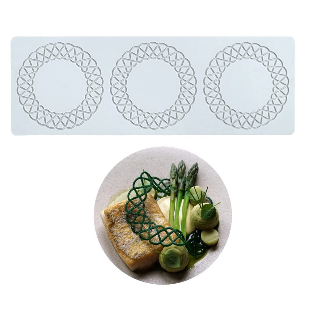 Silicone Molds 3D Hollow Leaf Chocolate Molds Honeycomb Bee Candy Mold Flower Pattern Fondant Mold Cake Topper Sugar Craft Decoration (H_Fish Bone_9.2 * 2.2 * 0.2inch)