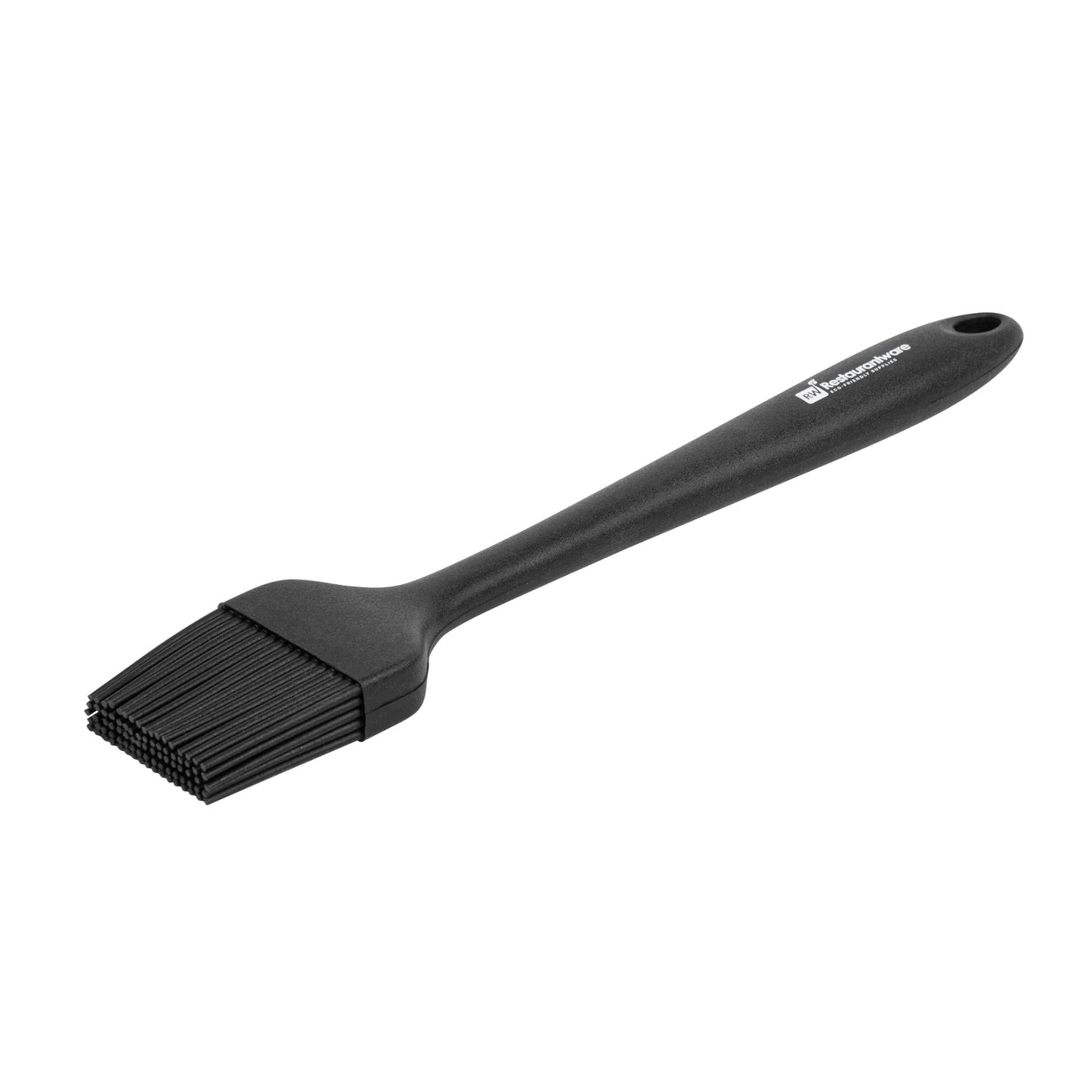 Restaurantware 10.2 Inch Pastry Brush 1 Heat-Resistant Basting Brush - Dishwasher-Safe Hanging Hole Black Silicone Cooking Brush For Spreading Oil Butter Or Sauce