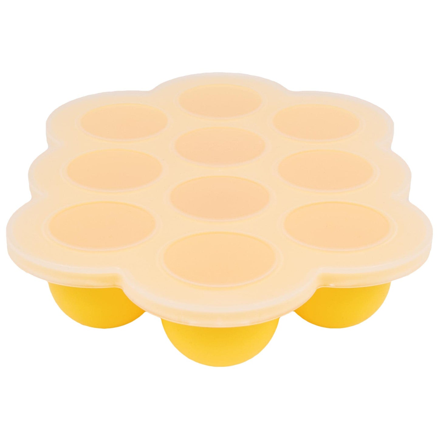 WeeSprout Silicone Freezer Tray with Clip on Lid Perfect Food Storage Container for Homemade Baby Food, Vegetable, Fruit Purees, and Breast Milk (Bright Blue, Ten 1.5 Ounce Sections)