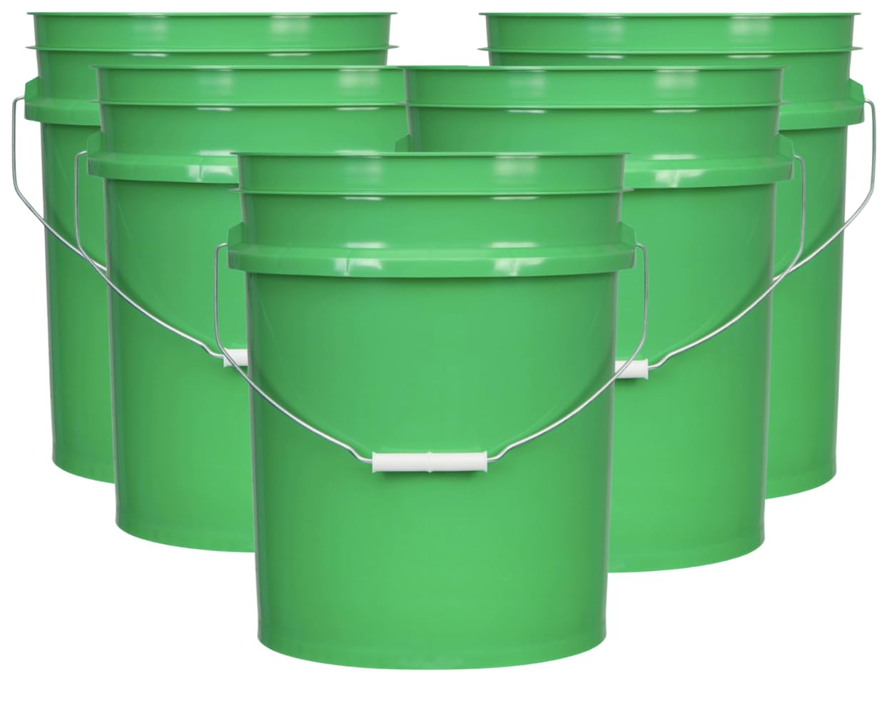 House Naturals 5 Gallon Premium HPDE Plastic Bucket - Made in USA Food Grade Container, BPA Free All Purpose Pail (5, Red)