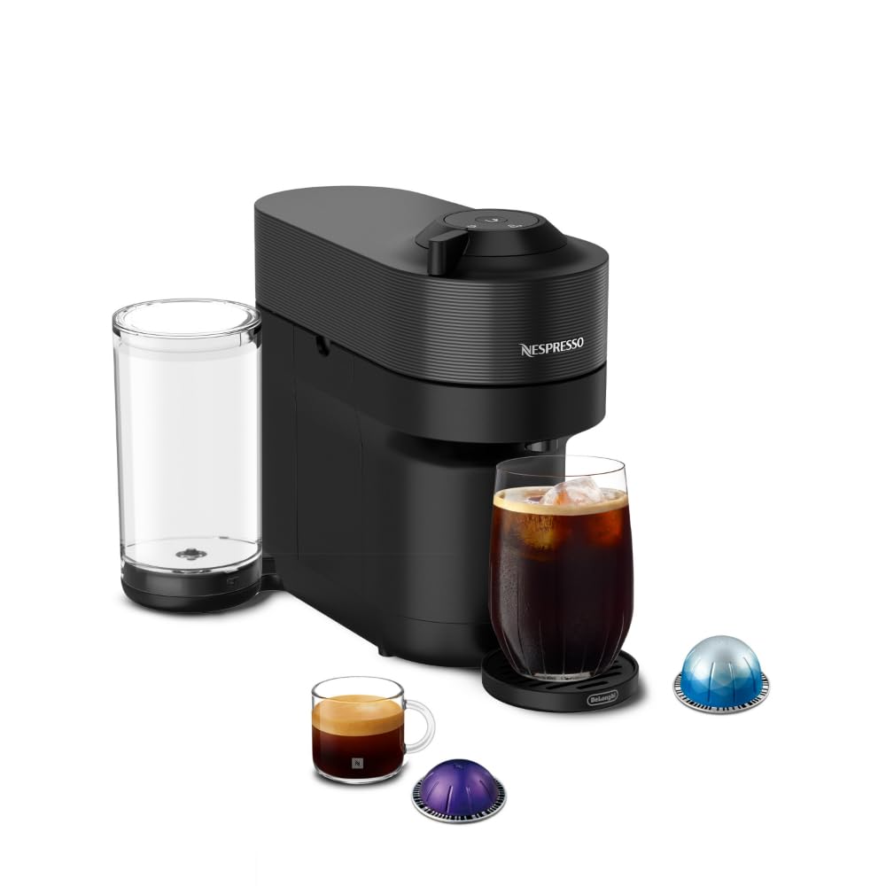 Nespresso Vertuo Pop+ Coffee Machine with Milk Frother, Pacific Blue