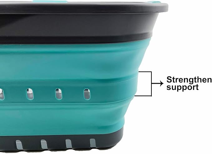 SAMMART 42L (11 gallon) Collapsible Plastic Laundry Basket - Foldable Pop Up Storage Container/Organizer - Portable Basket - Space Saving Hamper/Basket