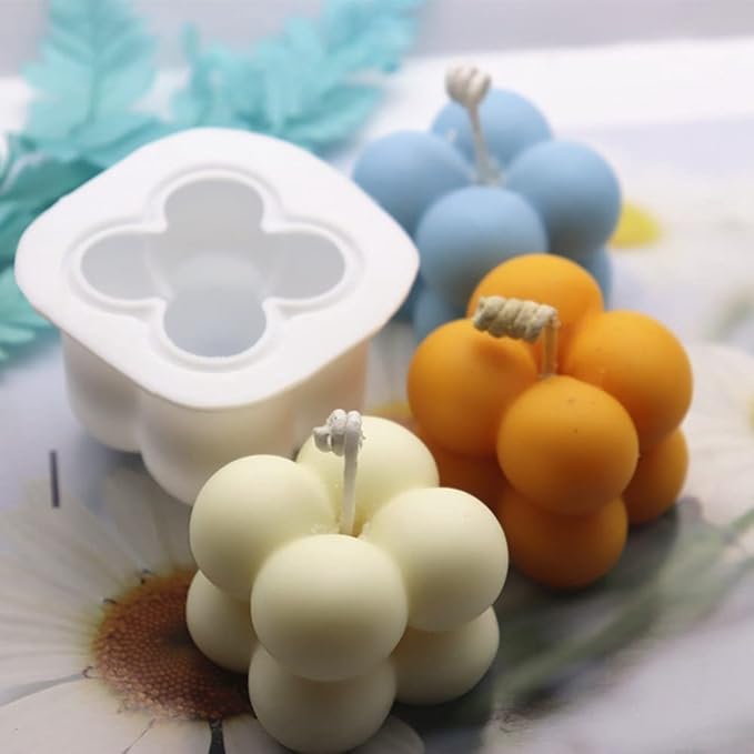 DIY 3D Candle Mold Handmade Aromatherapy Soy Wax Candle Silicone Mold Plaster Candles Mould UV Epoxy Resin Soap Molds (6 Cavity)