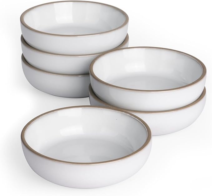famiware Ceramic Soy Sauce Dish, 3oz Dipping Bowls Set of 6, Verdure