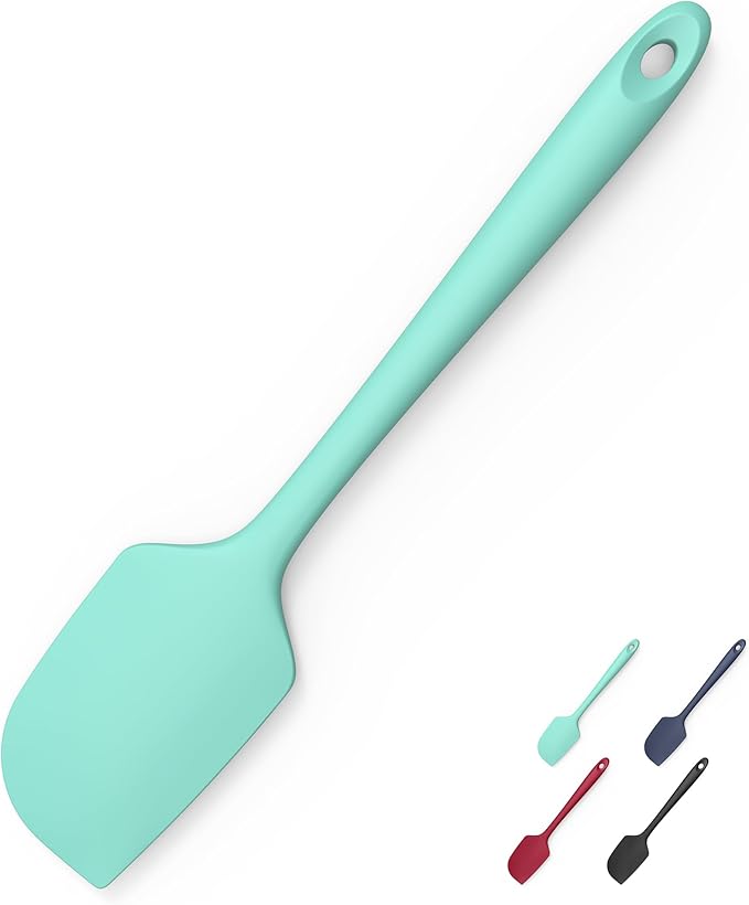 Doosu 600°F Heat Resistant Silicone Large Spatula, 11.4in, Aqua Sky