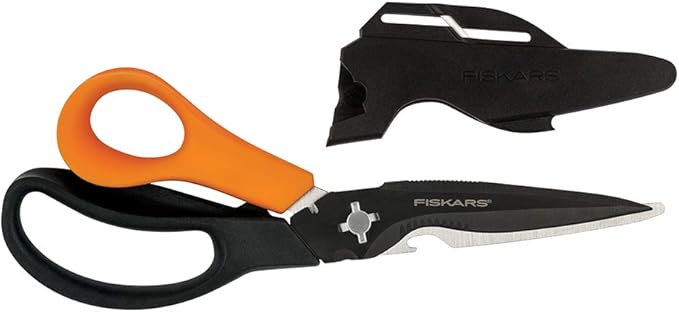Fiskars 9" 7-in-1 Heavy-Duty Garden Scissors Multi-Tool with Sheath