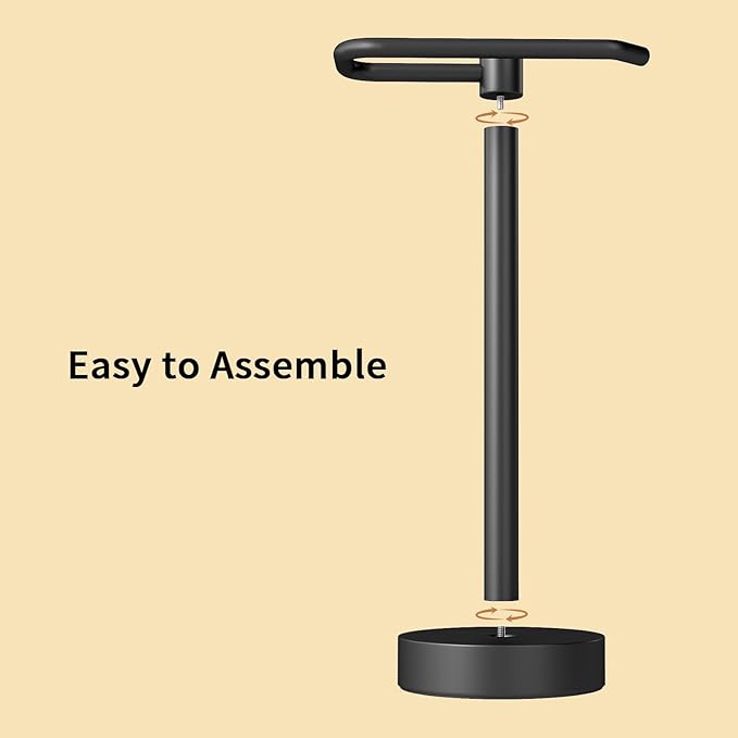 YUMORE Hand Towel Holder Stand Countertop Towel Rack Free Standing Towel Bar Hanger for Bathroom Kitchen Pro Matte Black