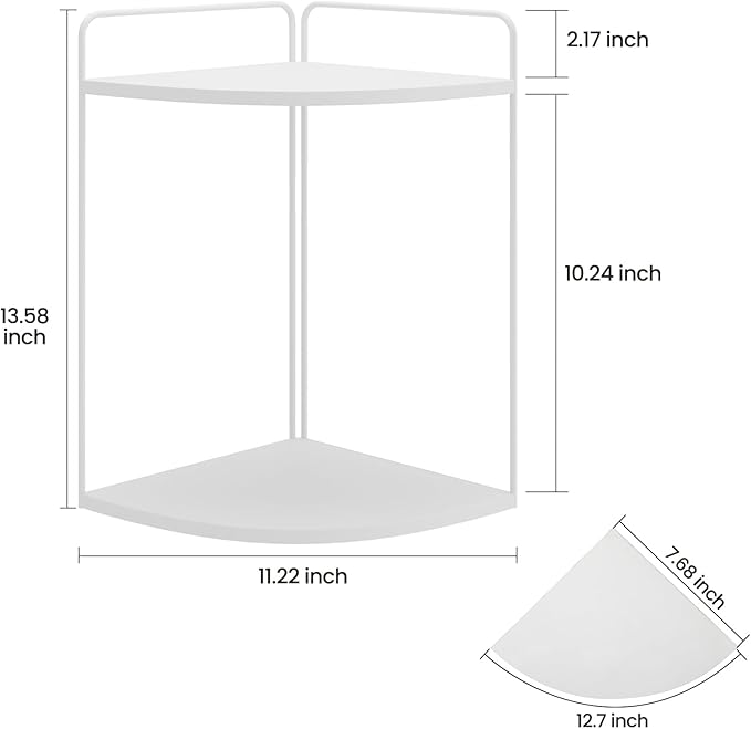 Bathroom Counter Organizer,Countertop Organizer,Vanity Organizers,Bathroom Storage,Bathroom Sink Caddy,Counter Shelf,Corner Counter,Corner Shelves(White)