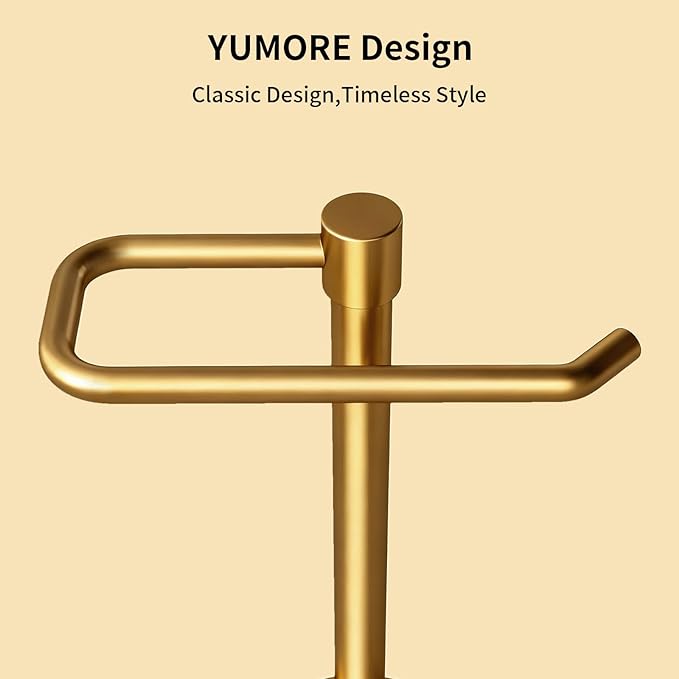 YUMORE Hand Towel Holder Stand Countertop Towel Rack Free Standing Towel Bar Hanger for Bathroom Kitchen