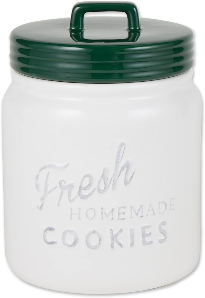 DII Kitchen Accessories Collection Ceramics, Cookie Jar, Green