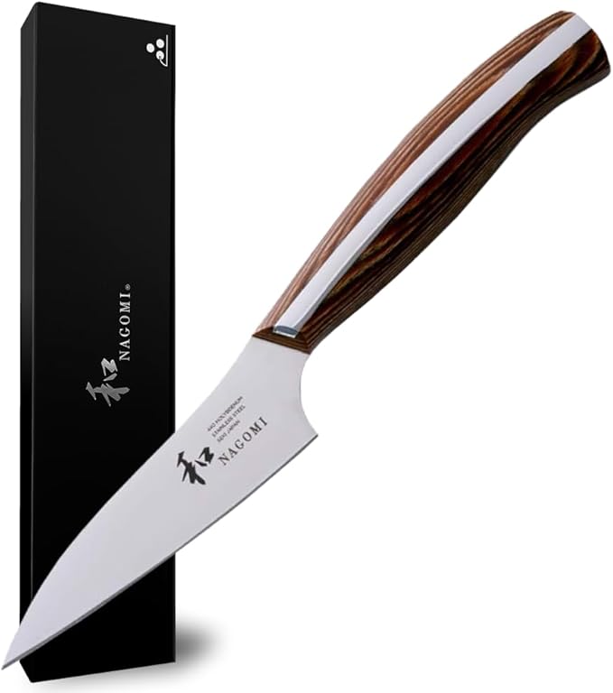 [NAGOMI] 8 inch Serrated Bread Knife, Stainless Steel HRC58 Ultra-sharp Serrated Blade Bread Knife For Homemade Bread | Black Stylish Gift Box