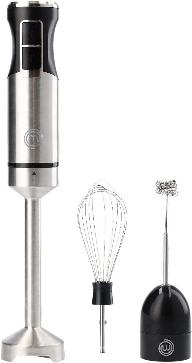MasterChef Immersion Blender Handheld, Hand Blender 3 in 1 Set, 400W Motor