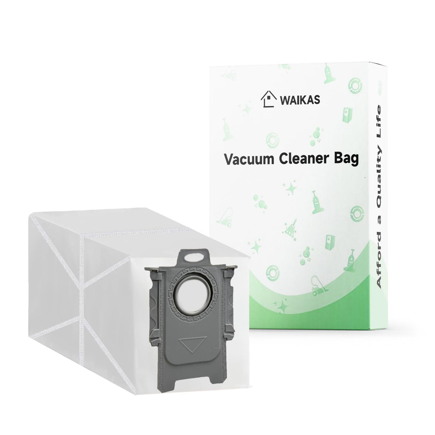WAIKAS Vacuum Bags for Roborock Robot Vacuum (Qrevo/Saros Series), 20-Pack