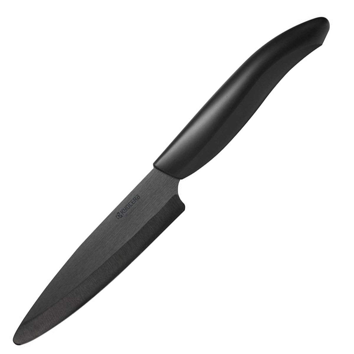 Kyocera Advanced Ceramic Revolution Series 5-inch Micro Serrated Tomato, Utility Knife, Black Blade