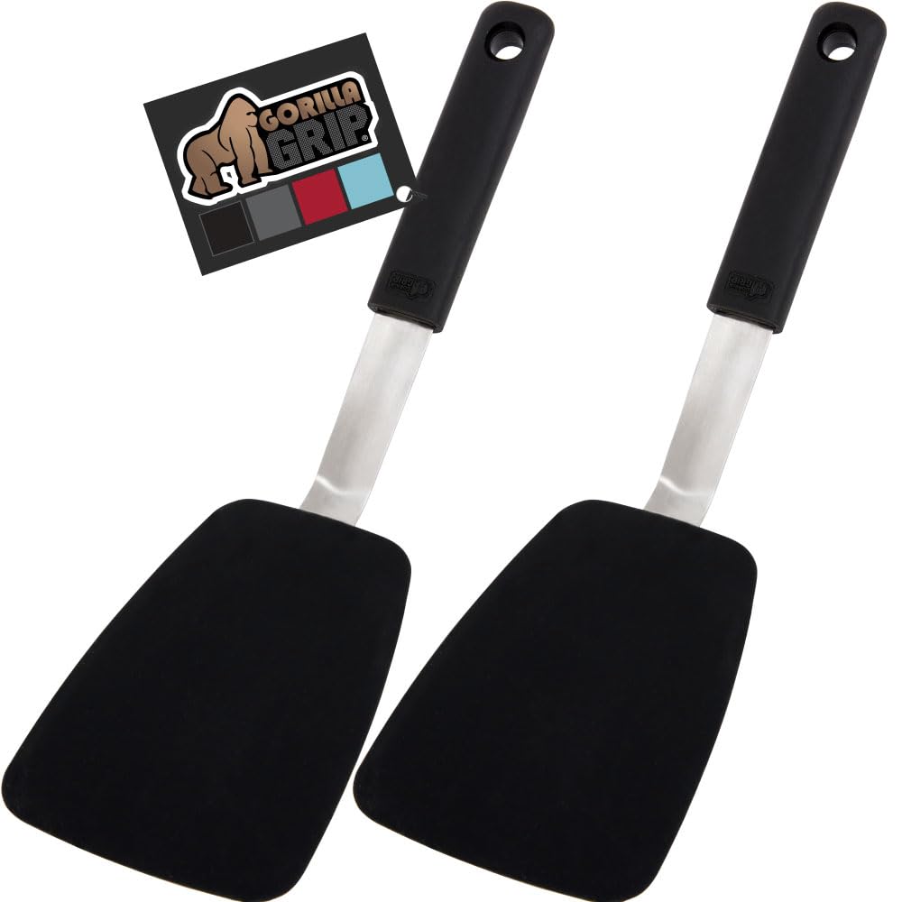 GORILLA GRIP Patented Nonstick Spatula for Frying Pan, 11.6 inch, Gray