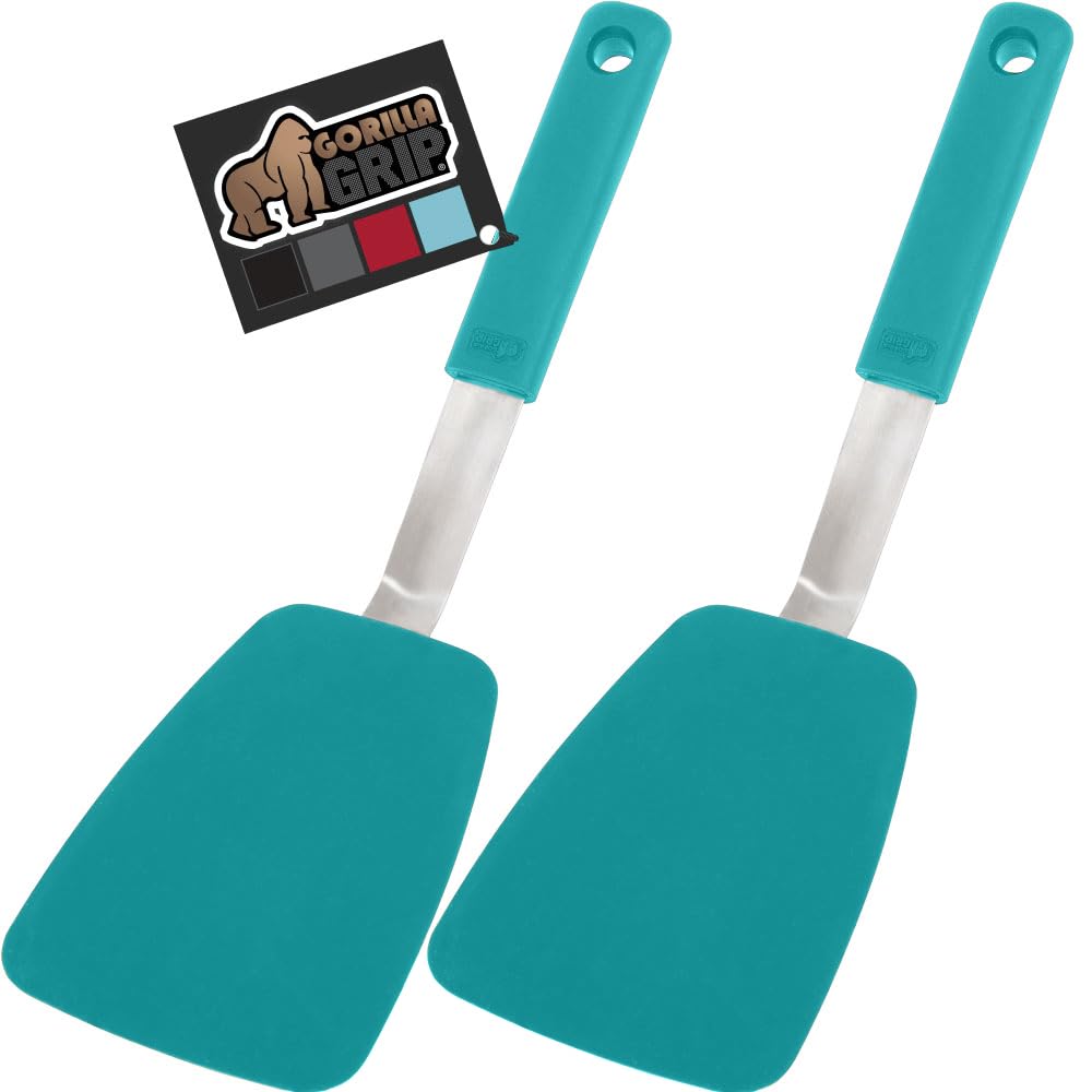 GORILLA GRIP Patented Nonstick Spatula for Frying Pan, 11.6 inch, Gray
