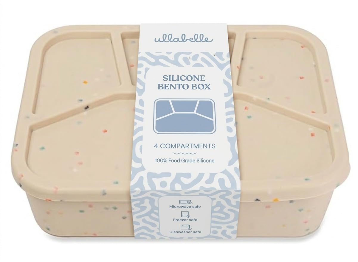 Leak Proof Square Bento Box Food-Grade Silicone Bento, BPA, Phthalate, Lead, & PVC Free - Bento Lunch Box for Daycare, Kids, & Adults - Leak Resistant Sets With Lids Snack Box Container (Pink)