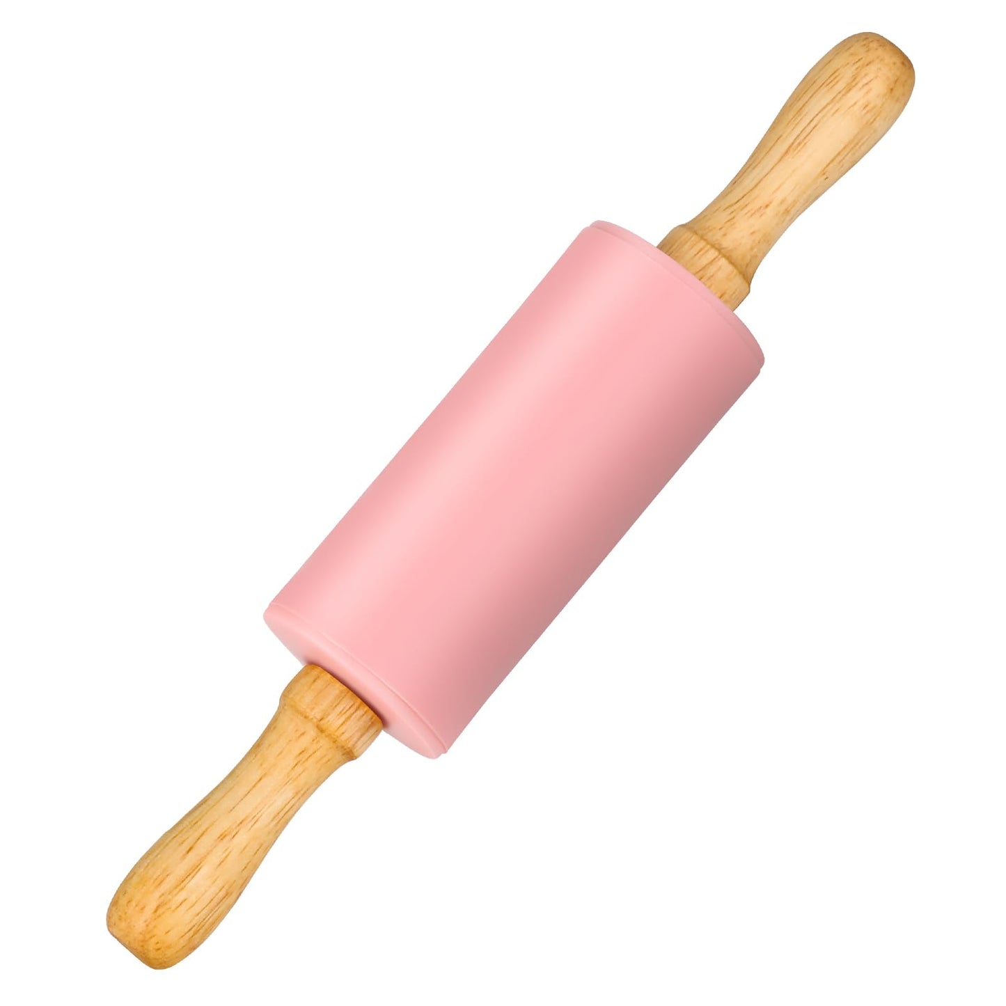 Honglida Mini Silicone Rolling Pin for Kids, Non-stick Surface Wood Handle, 9 Inch 2 Pack