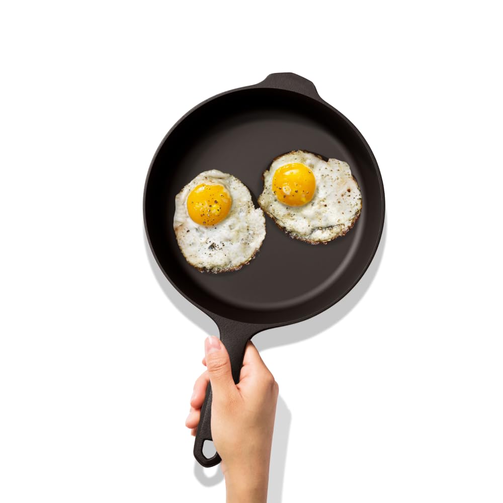 Field Company No.6 Small Cast Iron Skillet – 8.38-Inch Pre-Seasoned Pan for 1–2 Servings, Lighter & Smooth, Made in USA