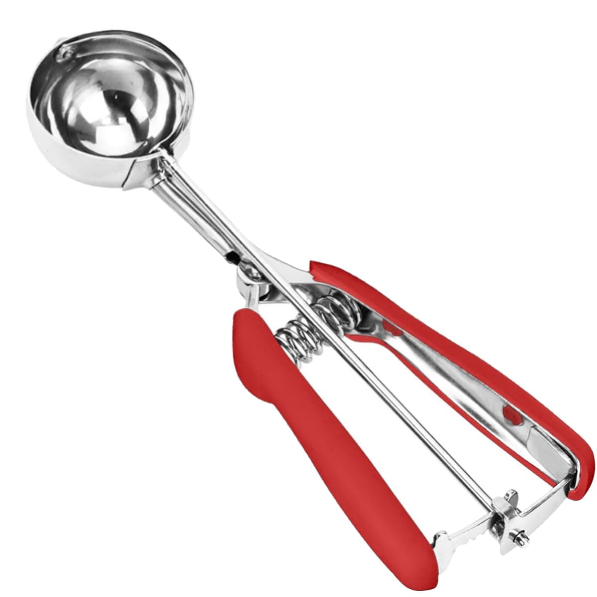 Cookie Scoop, Ice Cream Scoop, 1Tbsp/15 ml/0.5oz Cookie Scoops for Baking, 18/8 Stainless Steel Cookie Scooper for Baking, Cookie Dough Scoop with Non-slip Grip (Red)