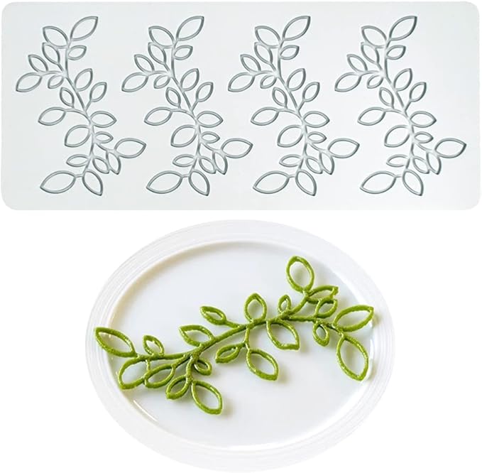 Hollow Leaf Silicone Mold Chocolate Candy 3D Hollow Leaf Candy Mold Food Cooking Meals Decorations Fondant Mold Polymer Clay Molds (Flower Net P_10.4x5.32x0.12inch)