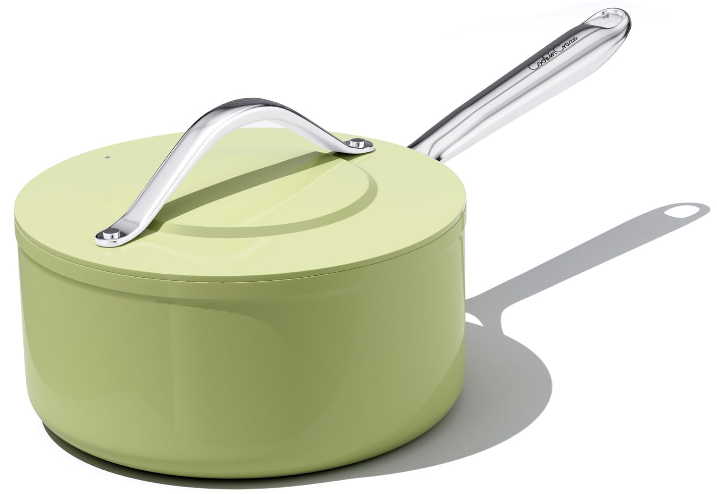CookinCraze Premium Ceramic Sauce Pan with Lid, 3.5 QT Nonstick Saucepan