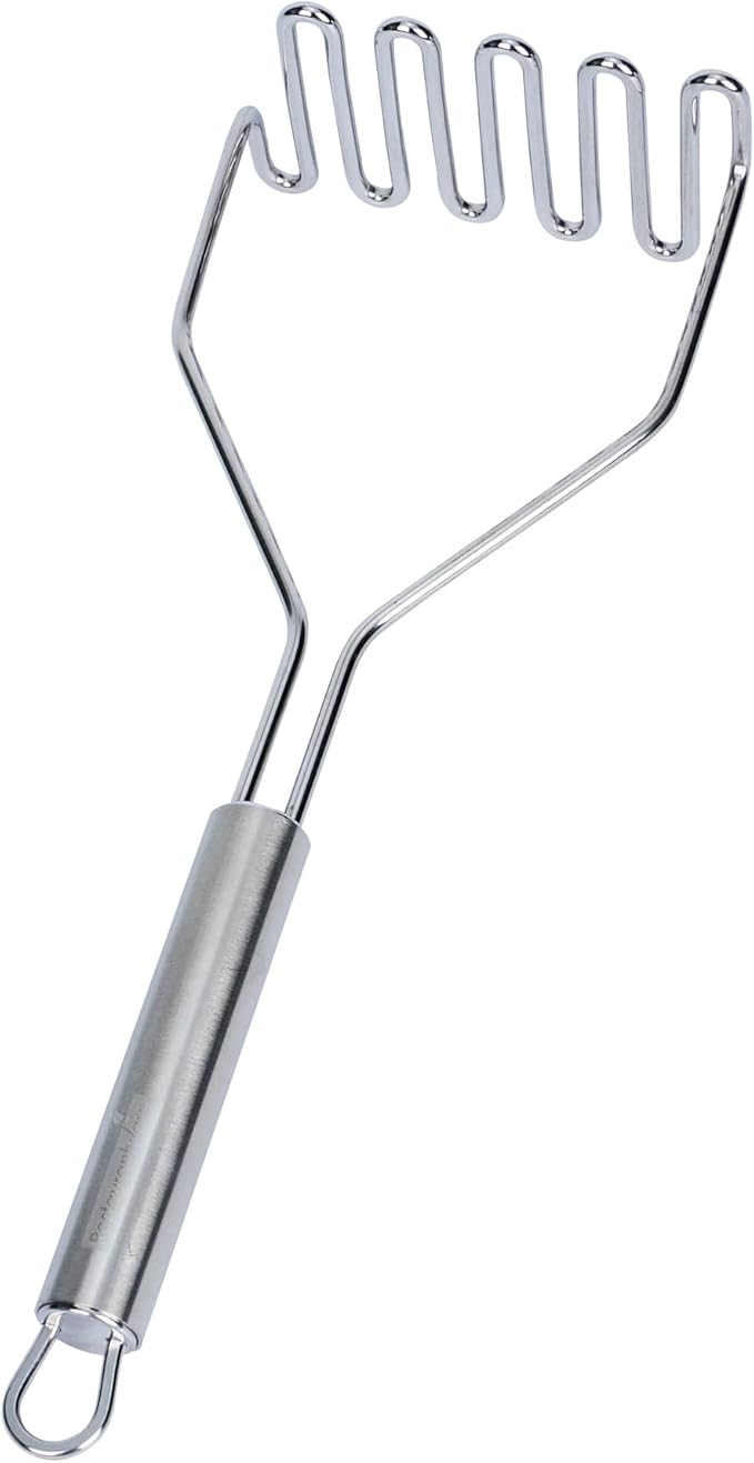 Restaurantware 6 in Stainless Steel Potato Peeling Fork - 24 Pack - German Standard Heat-Resistant Hot Potato Holder with Ergonomic Handle, DIshwasher Safe - 3 Prong Skewer Fork for Potato, Corn,Apple