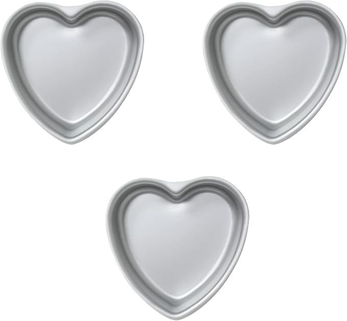 kefyixc 9 Inch Heart Shaped Cake Pan Set of 2, Aluminum,2 Inch Deep, Heat-Resistant Baking Cake Pan for Wedding, Party, Family Occasions, Chocolate, Bread. (9 x 2 Inch,Set of 2)