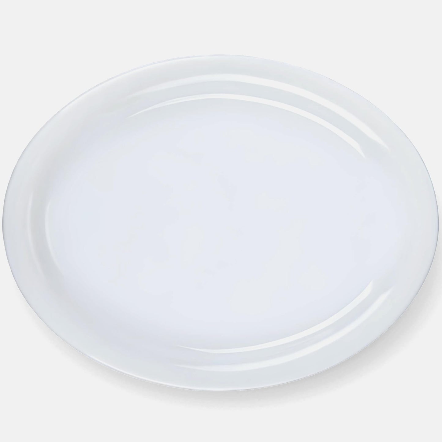 Tuxton China ALH-160 Platter, 16-1/8" x 11-1/4", Oval, Wide Rim, Rolled Edge, Microwave and Dishwasher Safe, Oven Proof, Fully Vitrified, Alaska, Porcelain White, Pack of 6